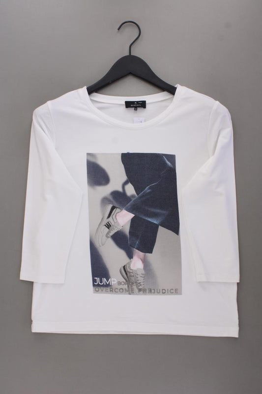 Monari Printshirt Gr. 38 neuwertig 3/4 Ärmel weiß