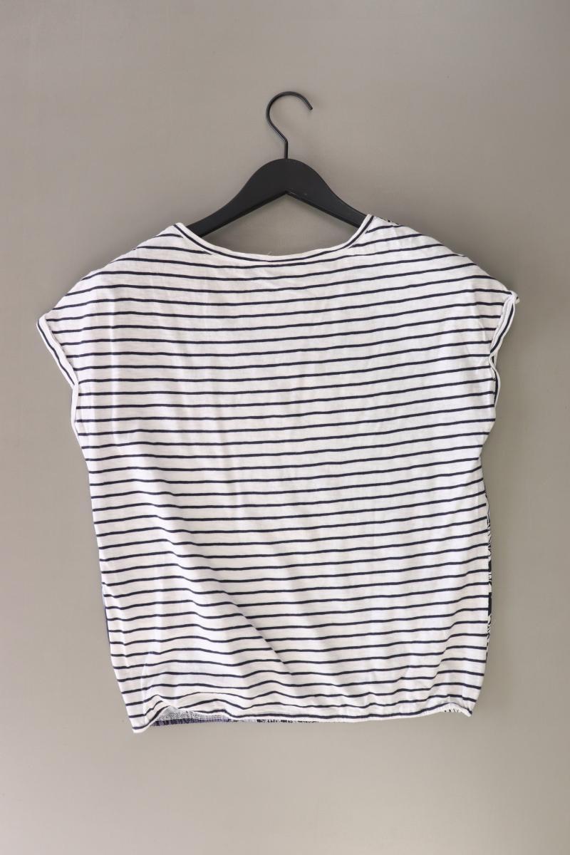 Oui Kurzarmbluse Gr. 34 blau aus Baumwolle