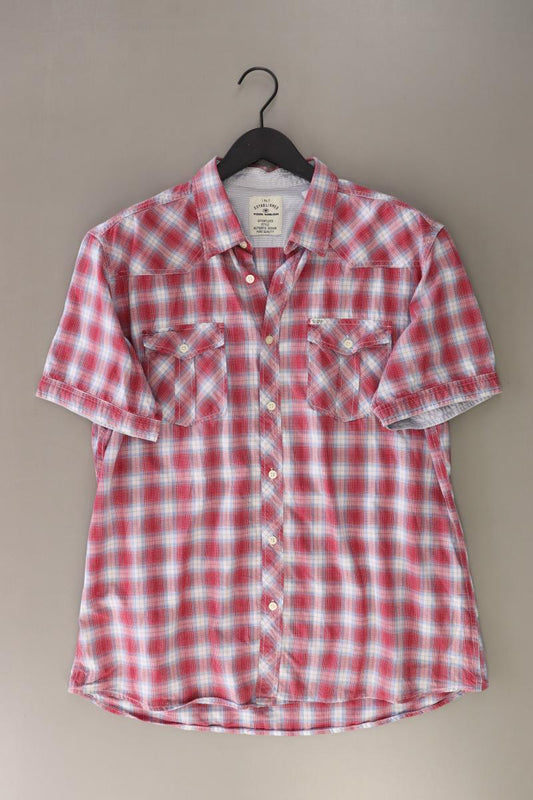 Tom Tailor Karohemd für Herren Gr. XXL kariert Kurzarm rot aus Baumwolle