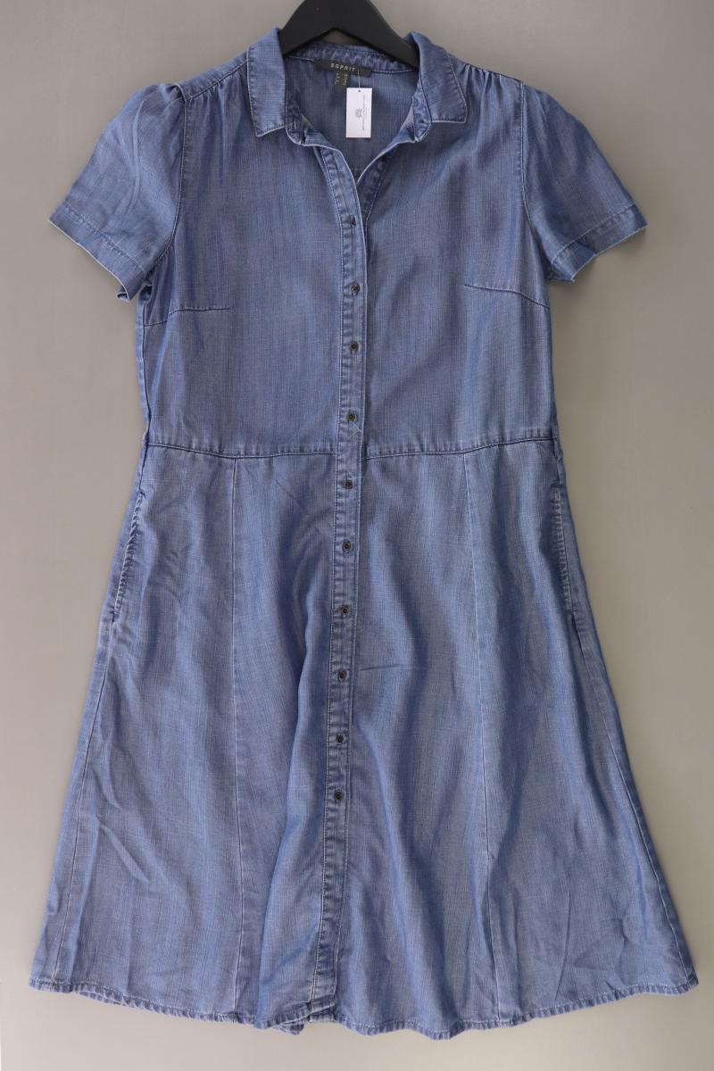 Esprit Kurzarmkleid Gr. 38 blau