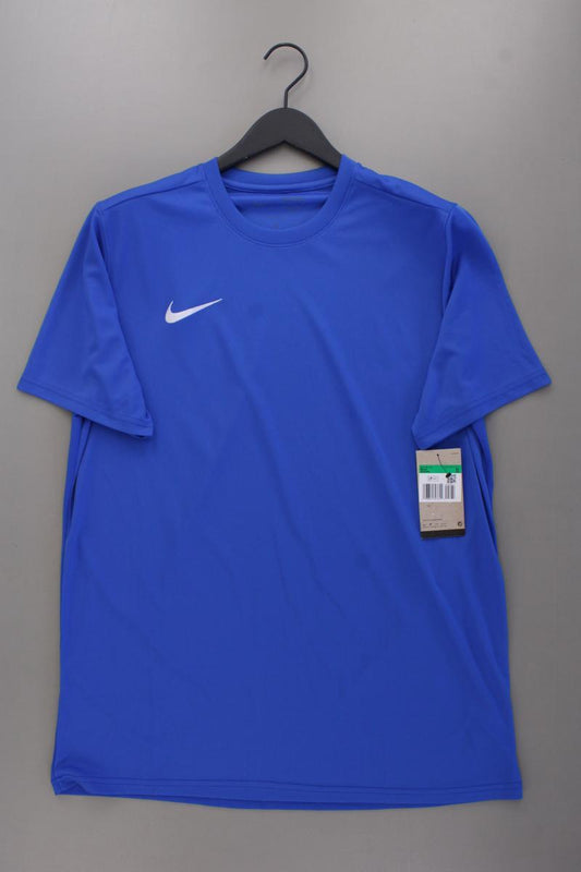Nike Sportshirt für Herren Gr. XL neu mit Etikett Kurzarm blau aus Polyester