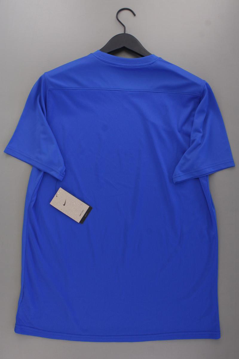 Nike Sportshirt für Herren Gr. XL neu mit Etikett Kurzarm blau aus Polyester