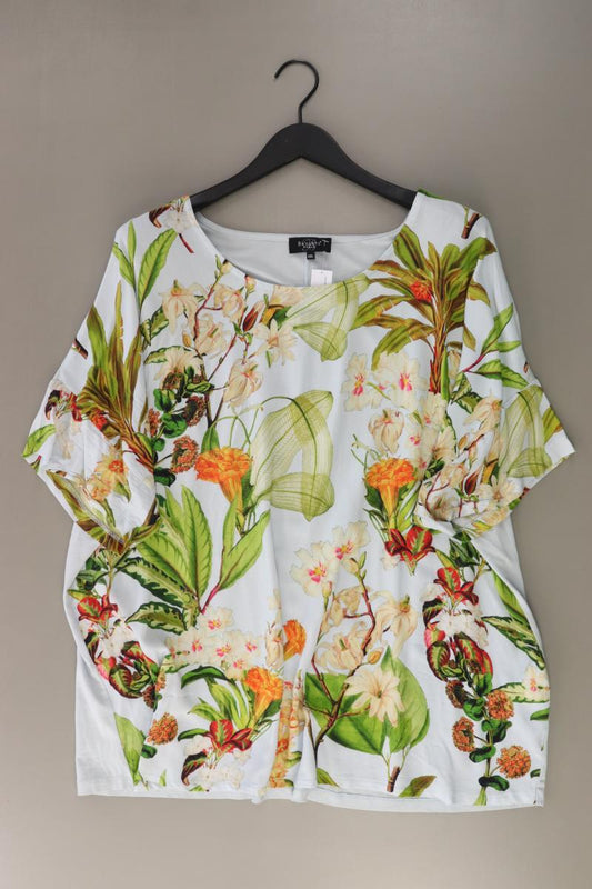 Bexleys Bluse Gr. XXL mit Blumenmuster Kurzarm blau aus Viskose