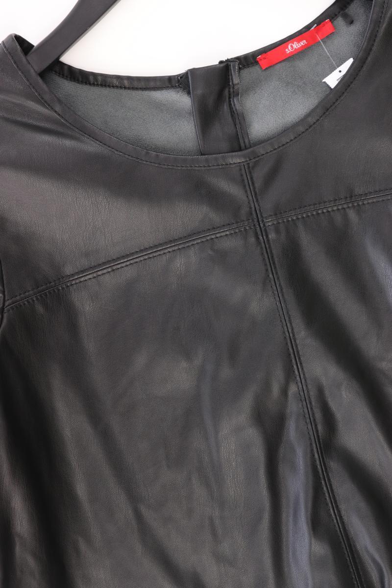 s.Oliver Regular Bluse Gr. 46 3/4 Ärmel schwarz aus Kunstleder