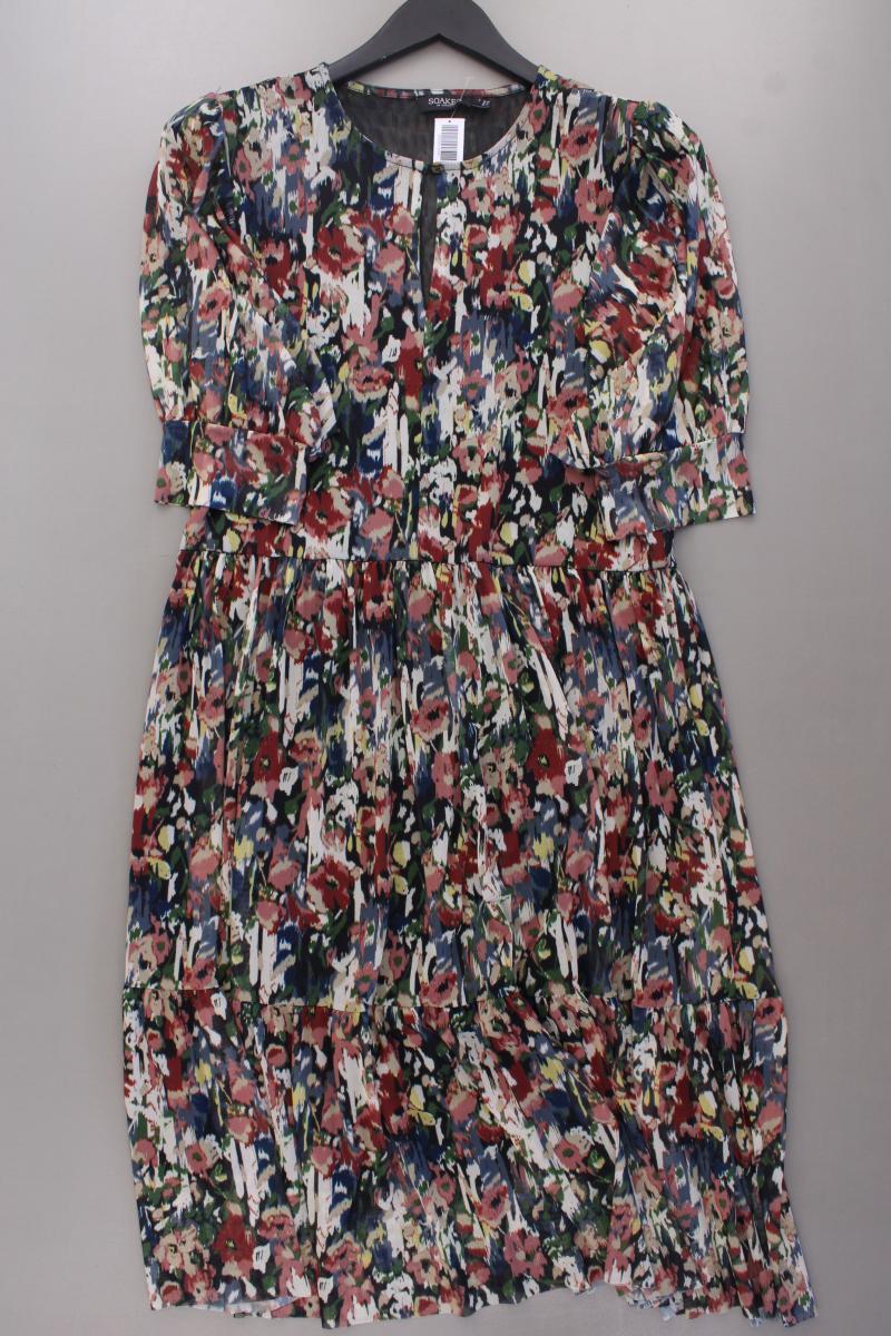SOAKED IN LUXURY Poppie Dress Midikleid Gr. S mit Blumenmuster 3/4 Ärmel