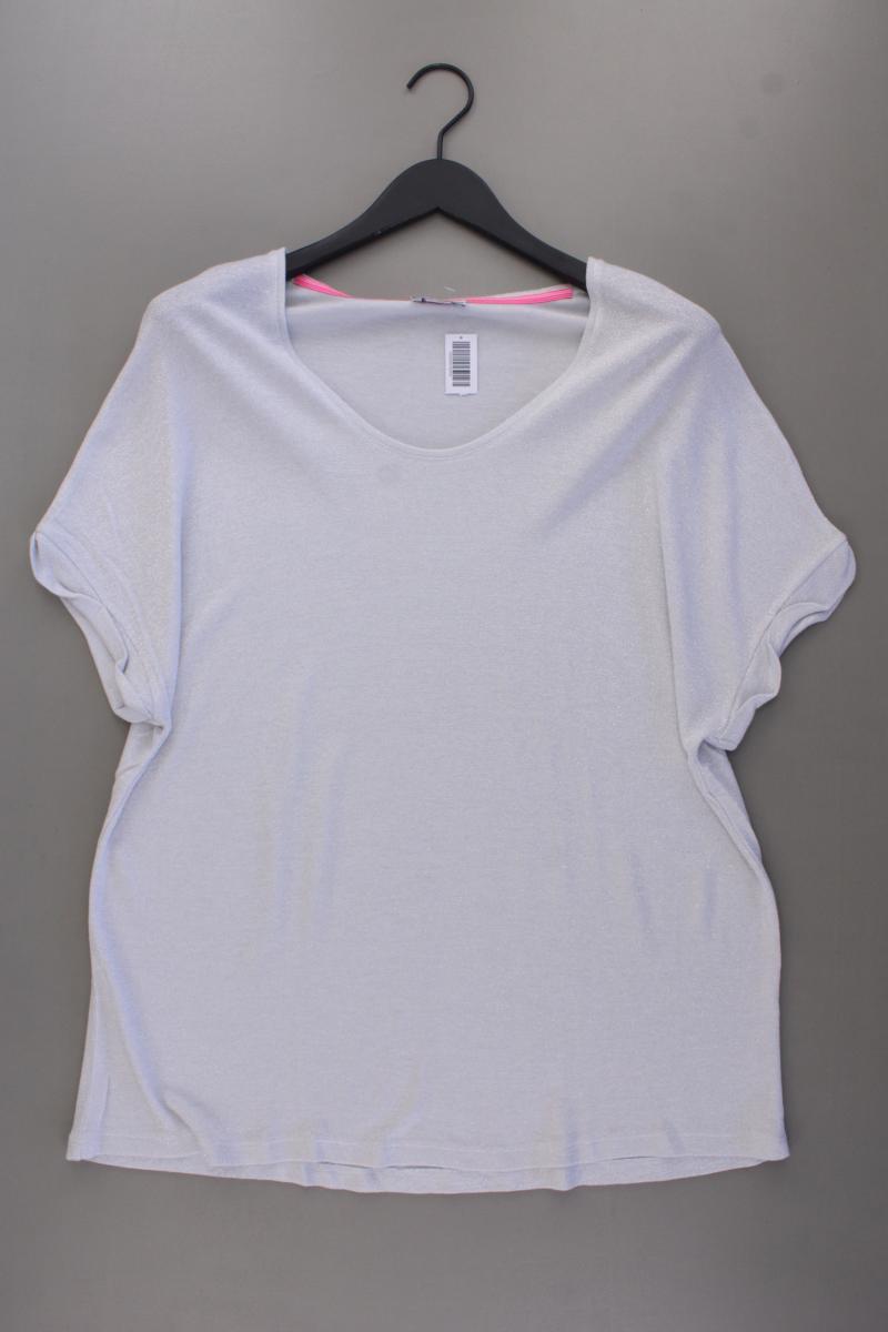 Street One T-Shirt Gr. 46 Kurzarm mit Glitzer silber