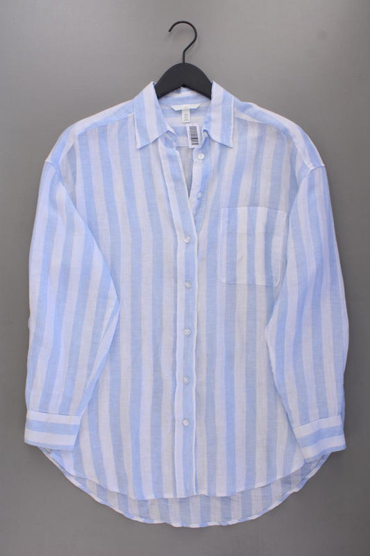 H&M Oversize Leinenbluse Gr. XS gestreift neuwertig Langarm blau