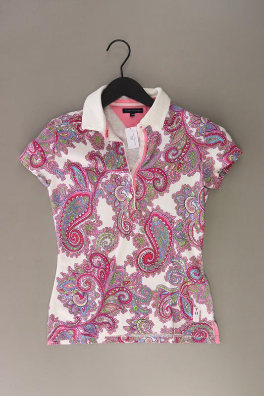 Tommy Hilfiger Poloshirt Gr. S mit Paisleymuster Kurzarm rosa aus Baumwolle