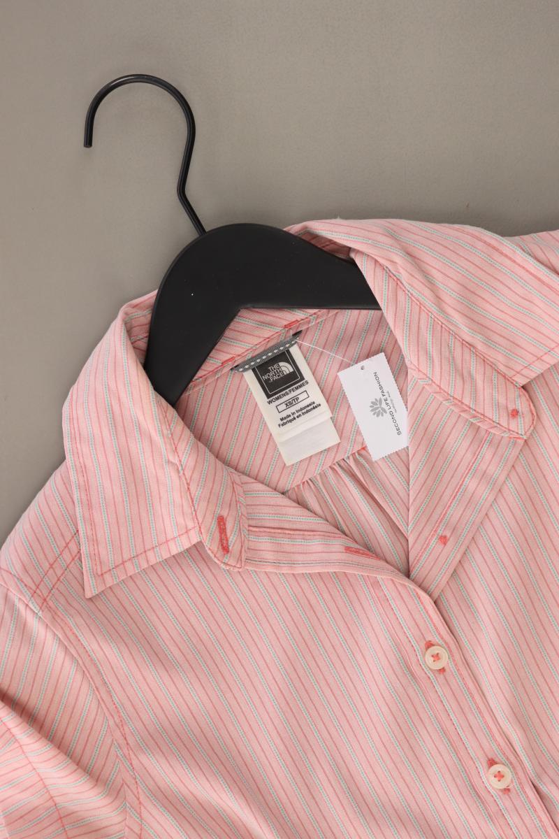The North Face Kurzarmbluse Gr. XS gestreift Vintage rosa aus Polyester