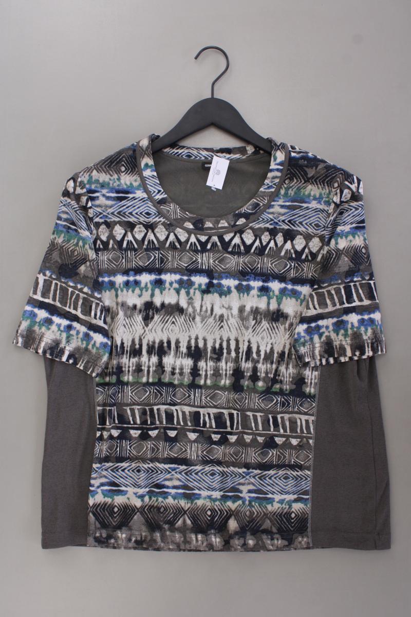 Gerry Weber Printshirt Gr. 46 Kurzarm olivgrün