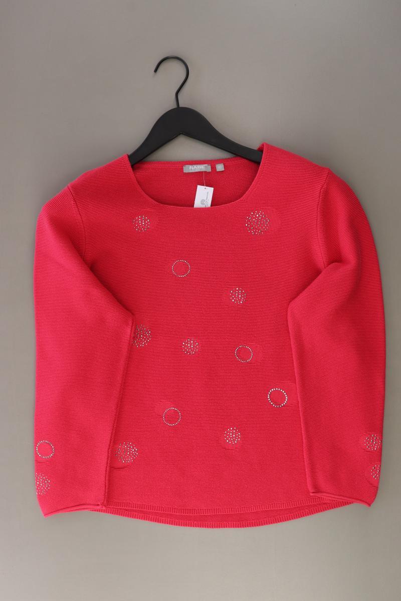 Rabe Grobstrickpullover Gr. 42 rot aus Baumwolle