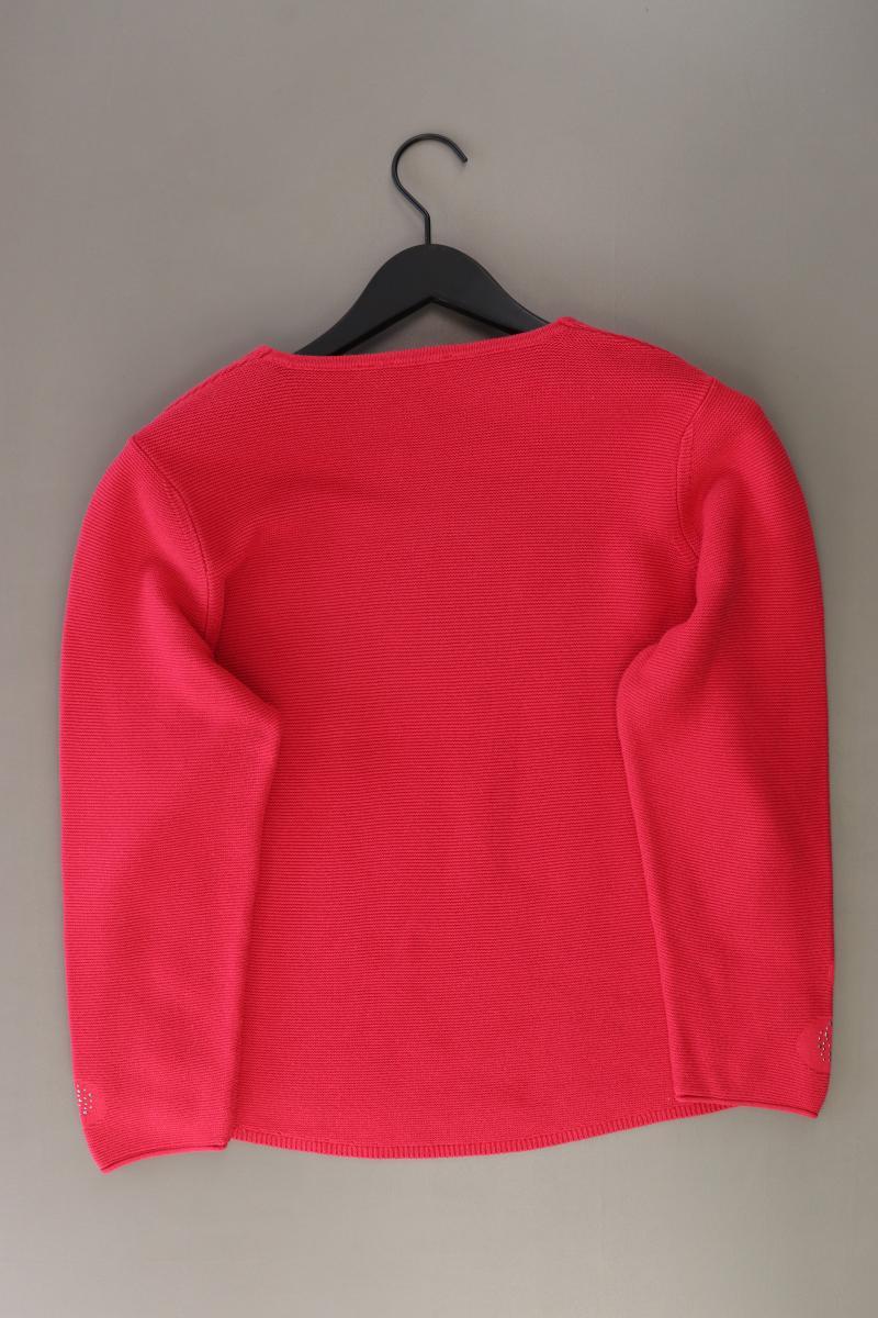 Rabe Grobstrickpullover Gr. 42 rot aus Baumwolle