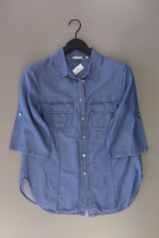 Rabe Kurzarmbluse Gr. 38 blau aus Lyocell