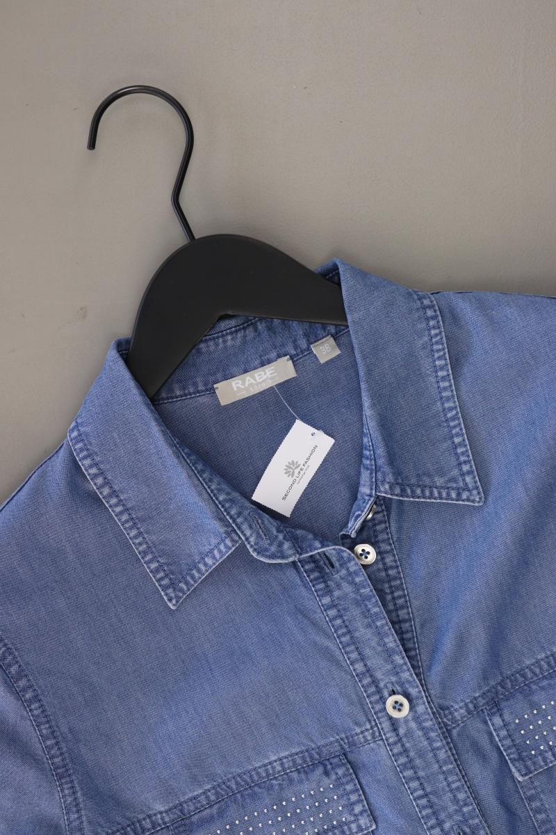 Rabe Kurzarmbluse Gr. 38 blau aus Lyocell