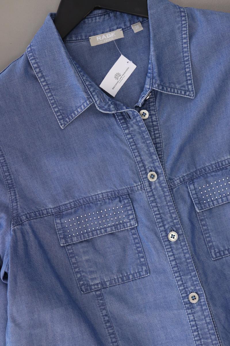 Rabe Kurzarmbluse Gr. 38 blau aus Lyocell