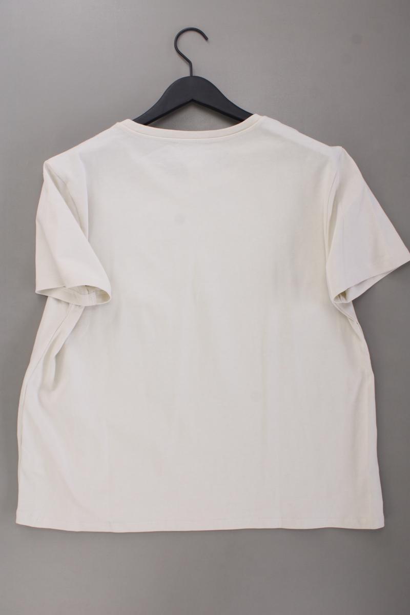 Zara Printshirt Gr. XL neuwertig Kurzarm creme aus Baumwolle