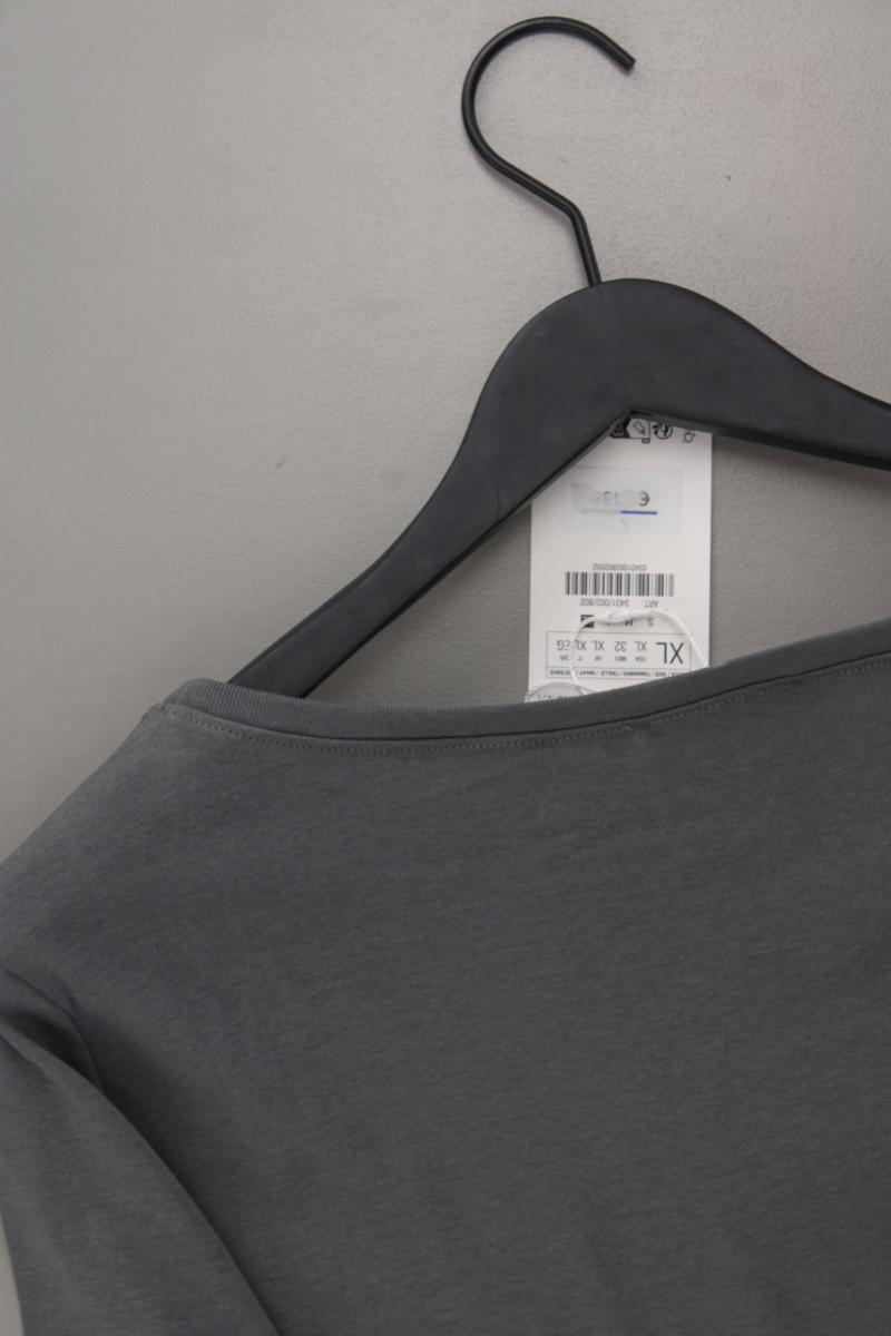 Zara T-Shirt Gr. XL neu mit Etikett Kurzarm grau aus Baumwolle