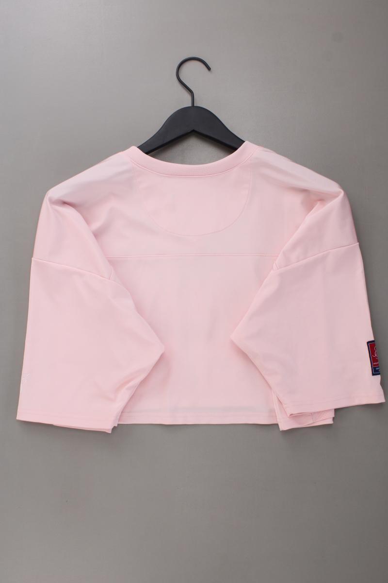 Siksilk Cropped Shirt Gr. L Kurzarm rosa aus Polyester
