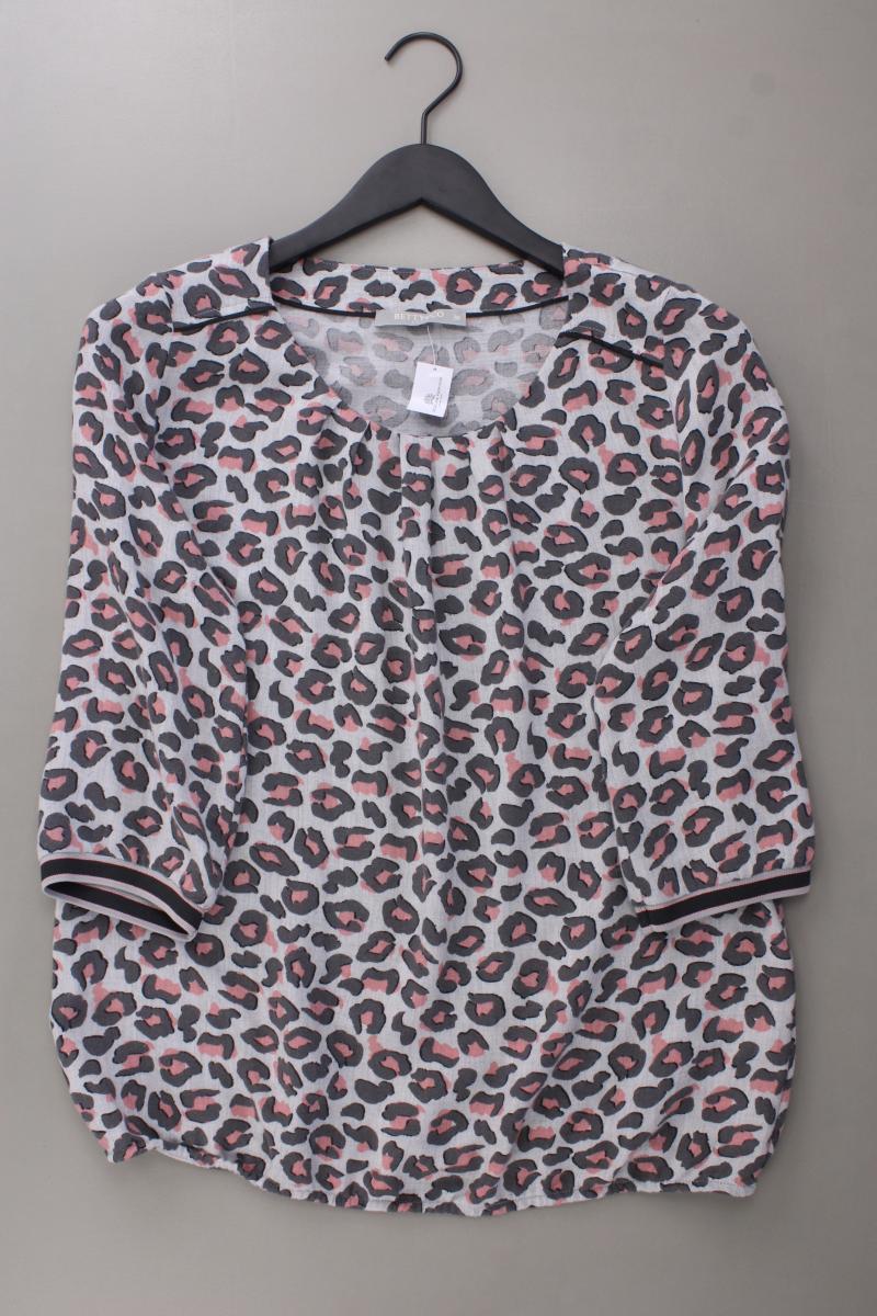 Betty & Co. Classic Bluse Gr. 38 mit Tierdruck 3/4 Ärmel grau aus Viskose