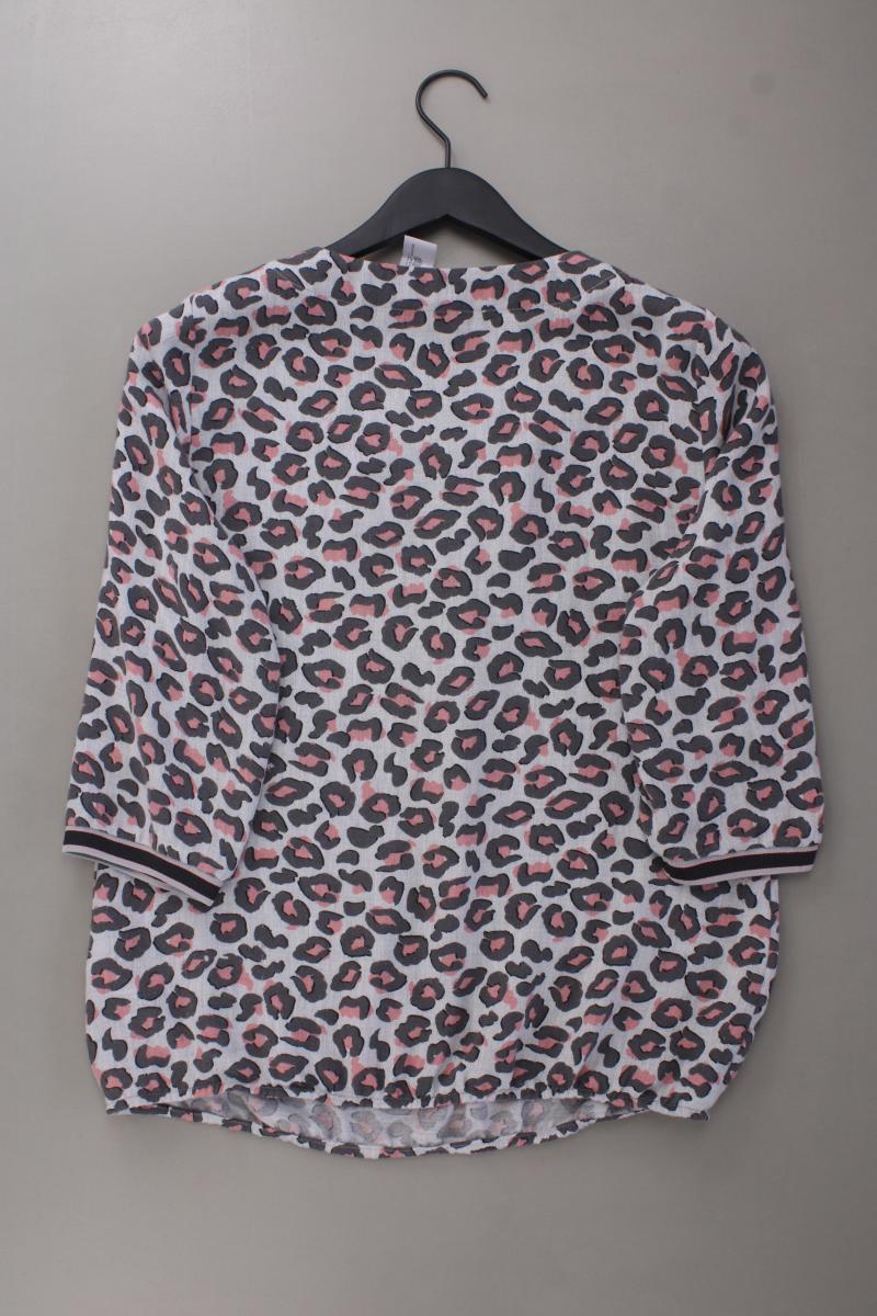 Betty & Co. Classic Bluse Gr. 38 mit Tierdruck 3/4 Ärmel grau aus Viskose