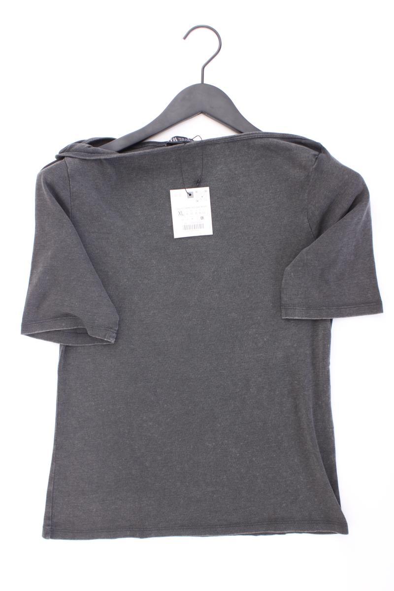 Zara T-Shirt Gr. XL neu mit Etikett Kurzarm grau aus Baumwolle