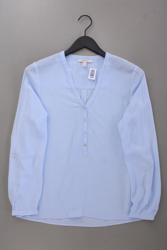 Esprit Langarmbluse Gr. 38 blau aus Viskose