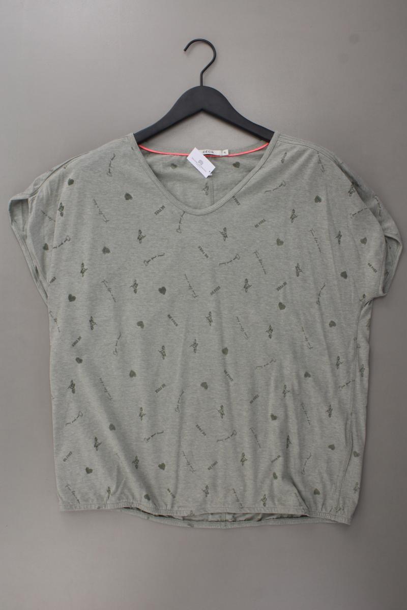 Cecil Printshirt Gr. XL Kurzarm grün aus Polyester
