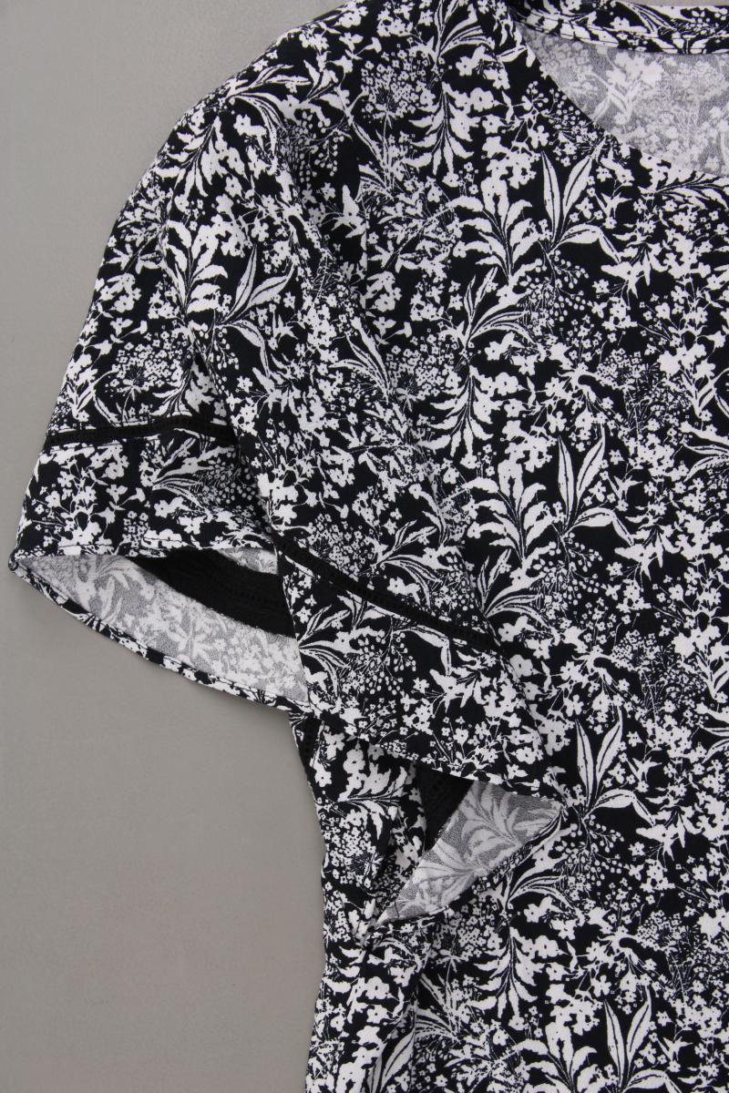edc by Esprit Kurzarmbluse Gr. XS mit Blumenmuster schwarz aus Viskose