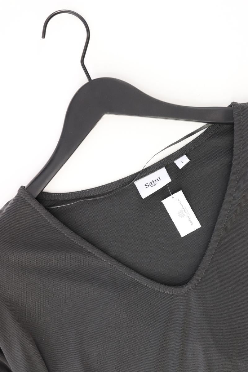 Saint Tropez Langarmkleid Gr. L grau aus Modal