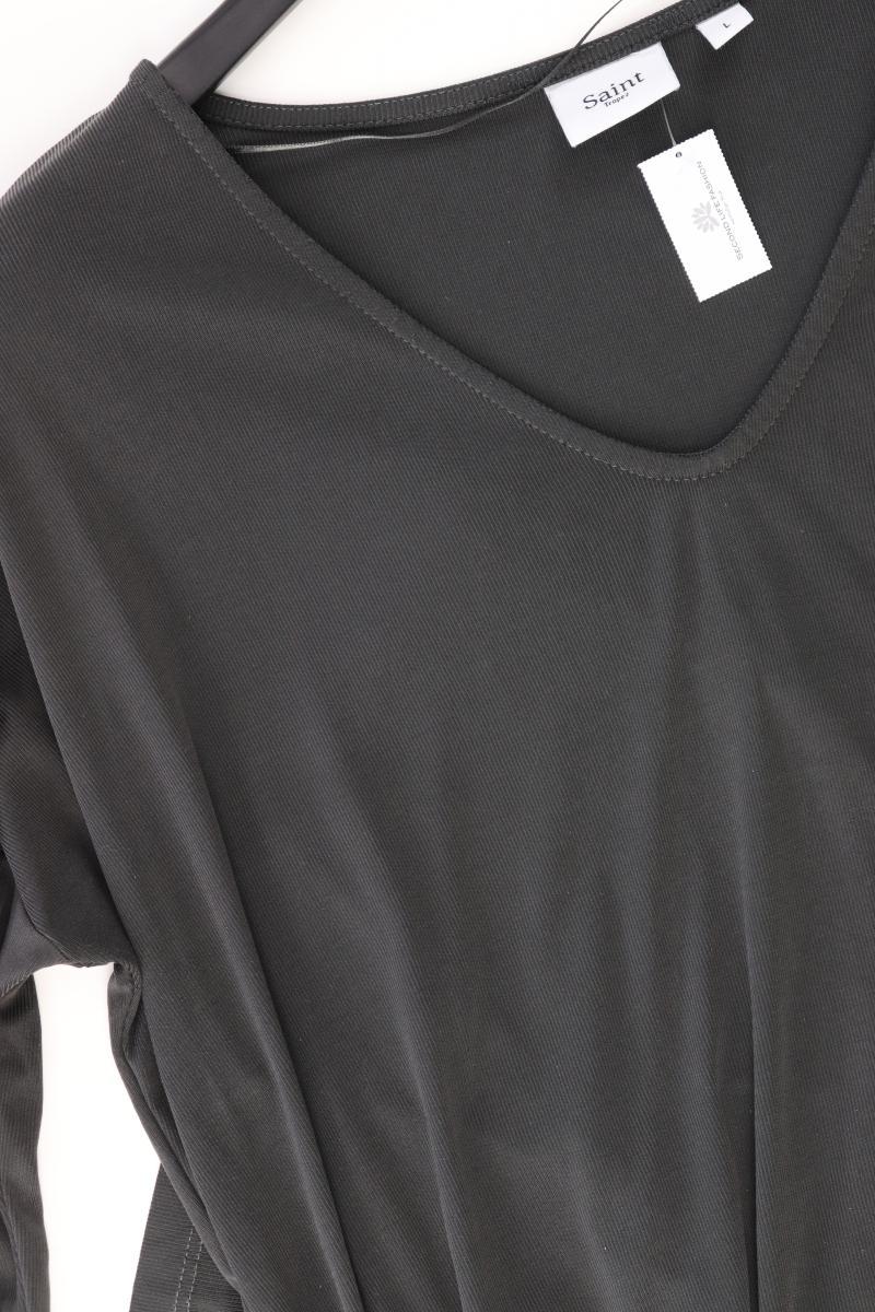 Saint Tropez Langarmkleid Gr. L grau aus Modal
