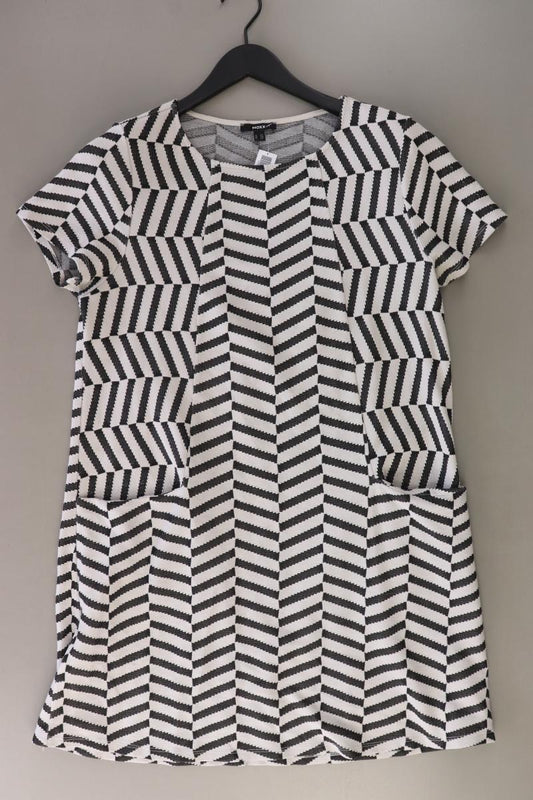 Mexx Kurzarmkleid Gr. XXL geometrisches Muster grau aus Baumwolle