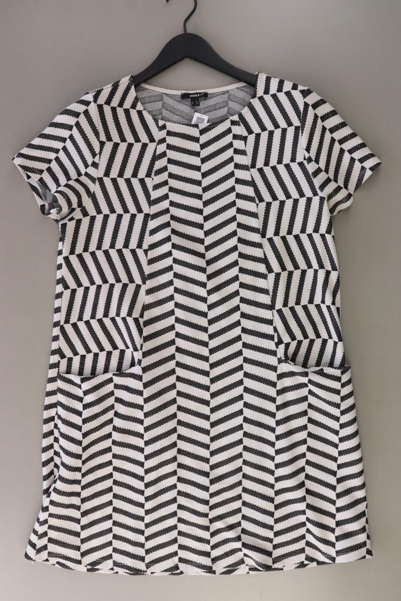 Mexx Kurzarmkleid Gr. XXL geometrisches Muster grau aus Baumwolle