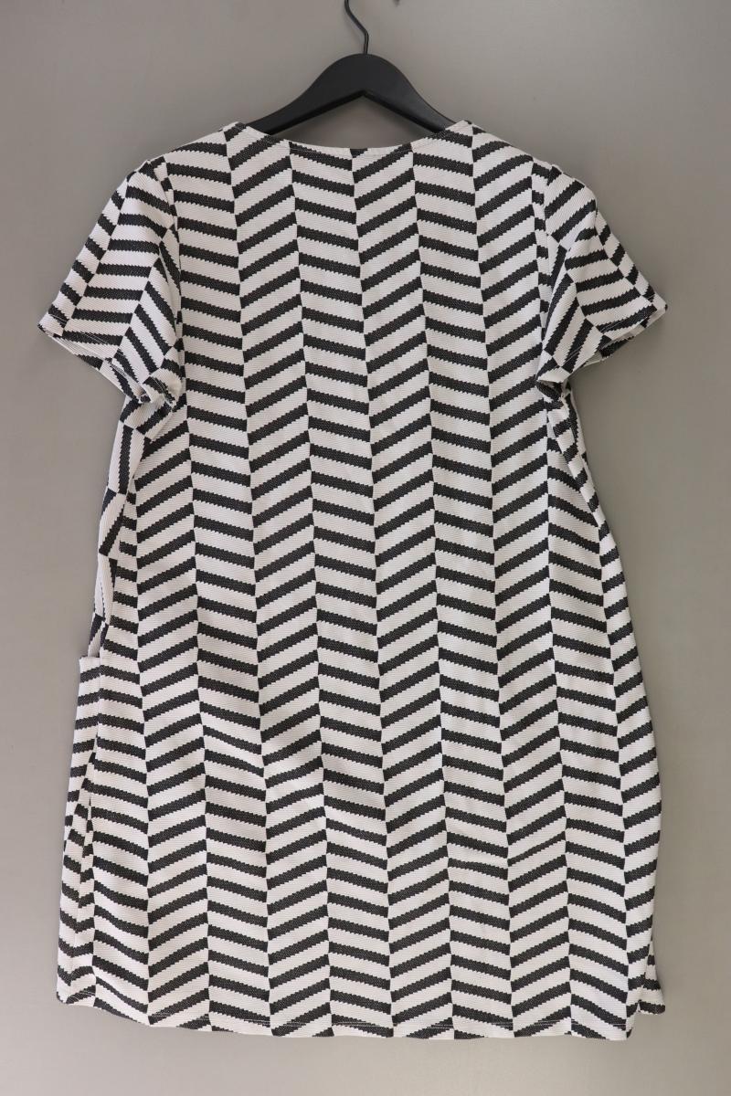 Mexx Kurzarmkleid Gr. XXL geometrisches Muster grau aus Baumwolle