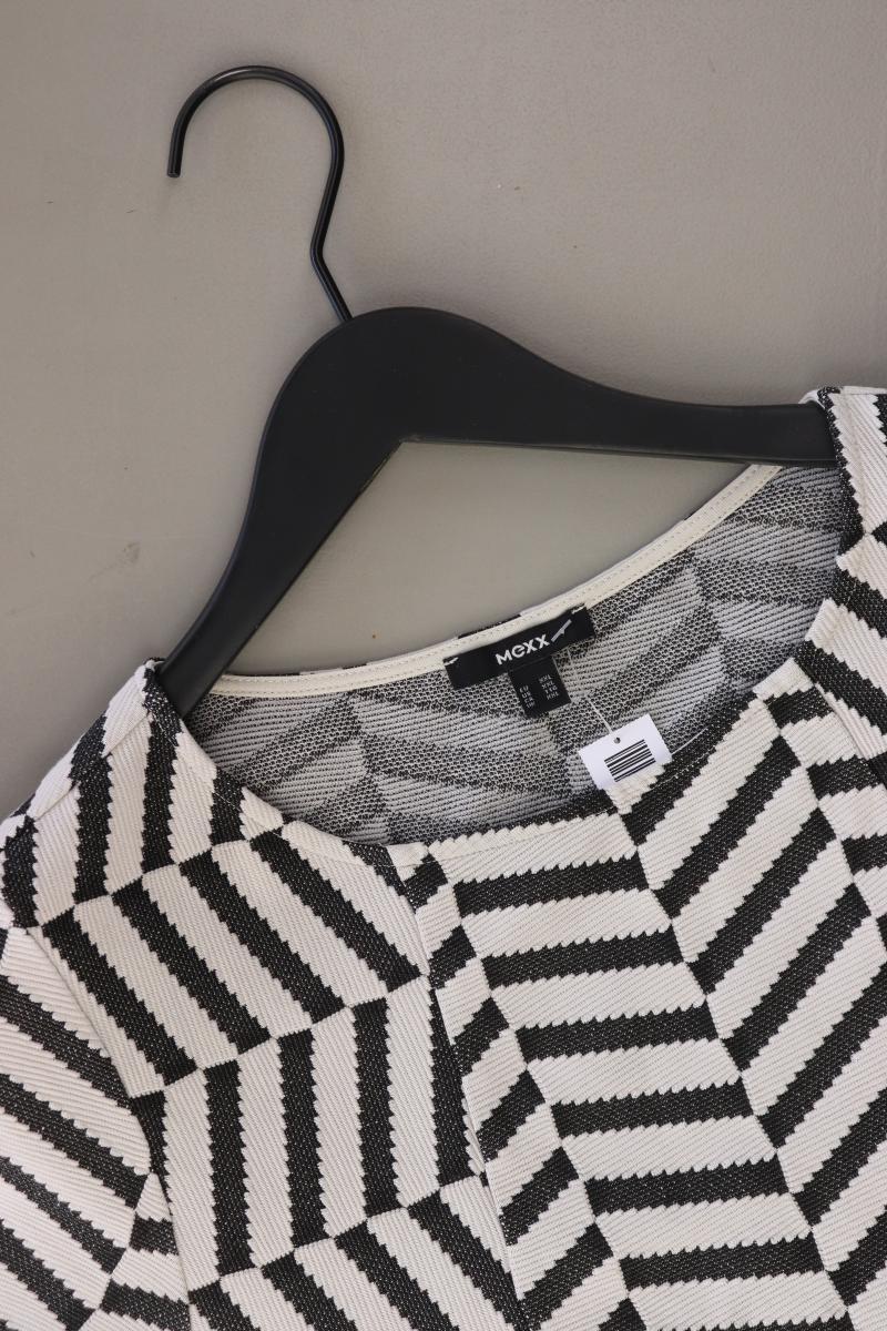Mexx Kurzarmkleid Gr. XXL geometrisches Muster grau aus Baumwolle