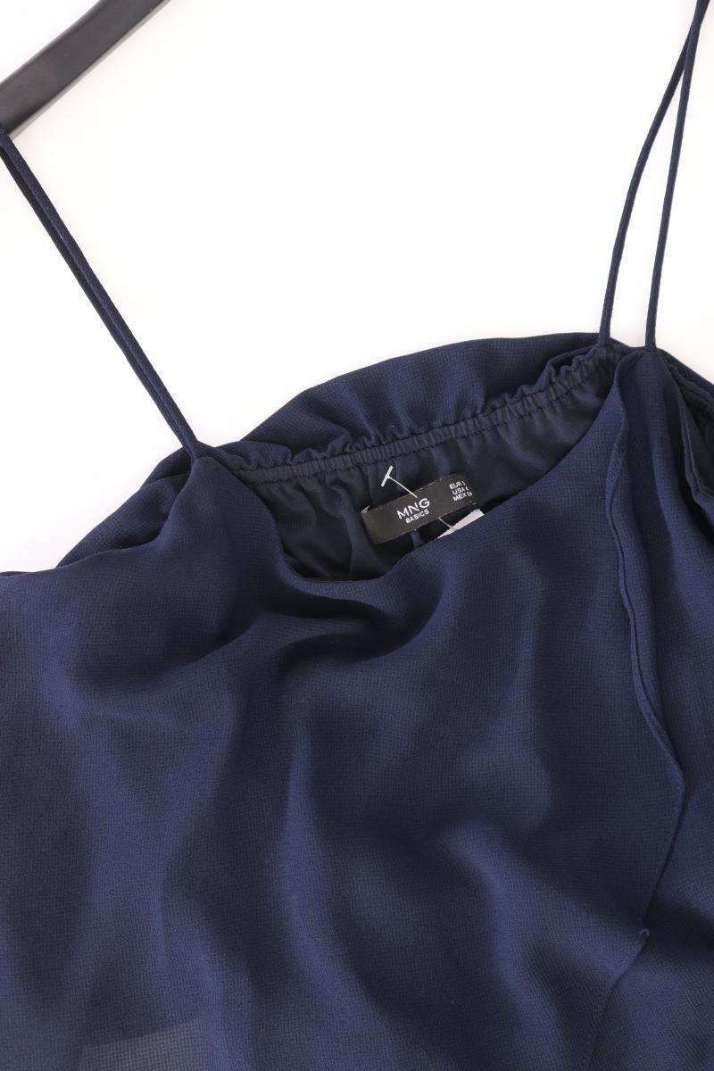 Mango Chiffonkleid Gr. S Träger blau aus Polyester