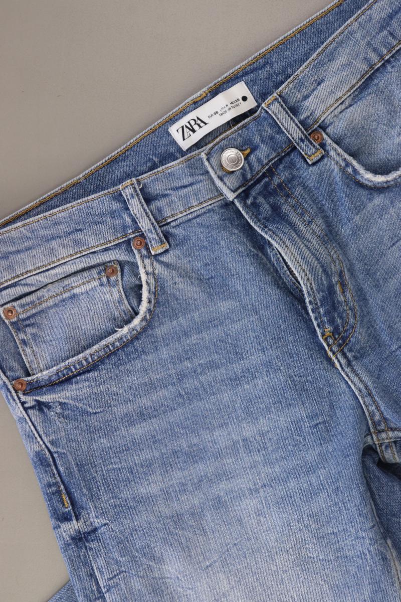 Zara Straight Jeans Gr. 38 blau aus Baumwolle