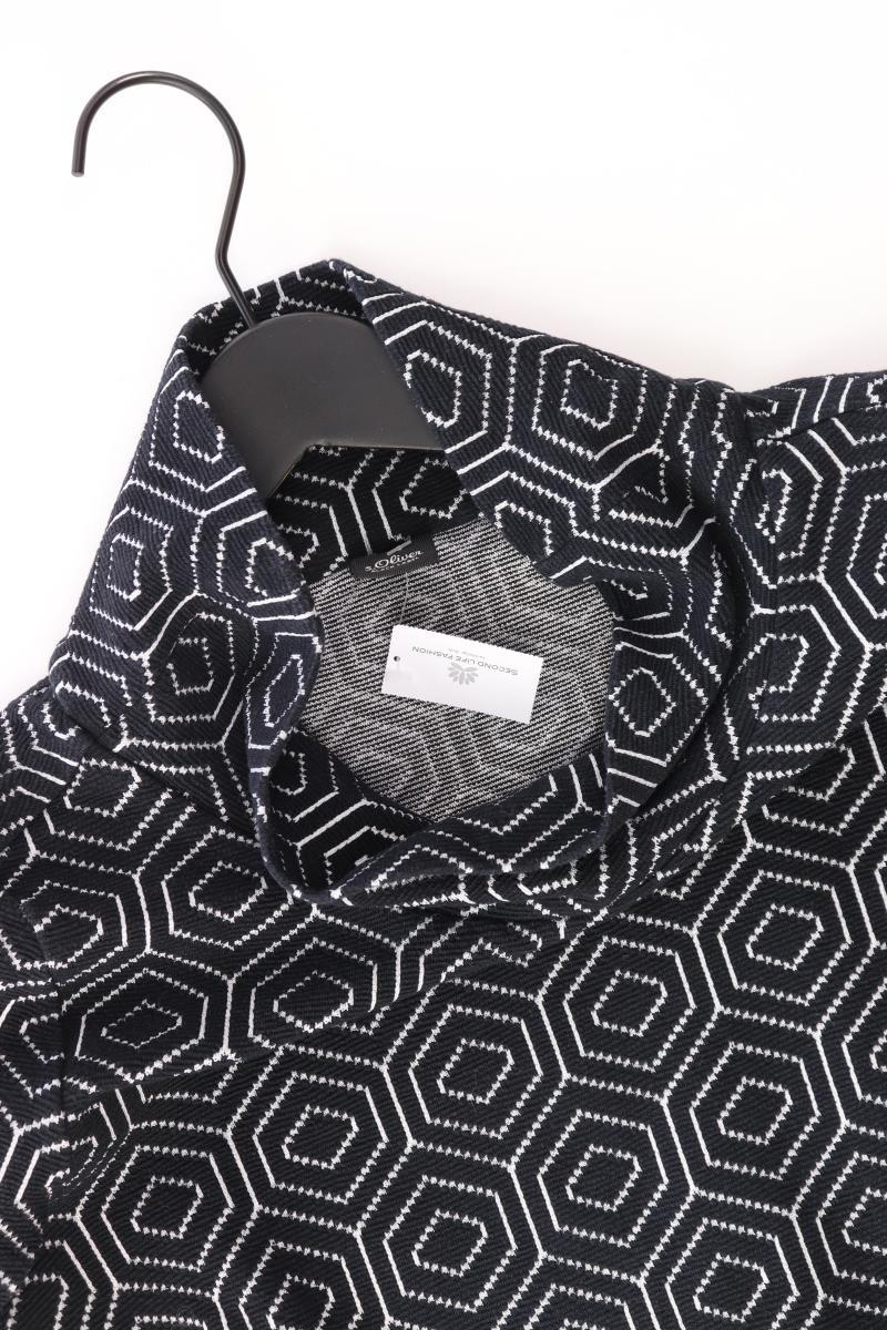 s.Oliver Black Label Printshirt Gr. 40 3/4 Ärmel schwarz aus Baumwolle