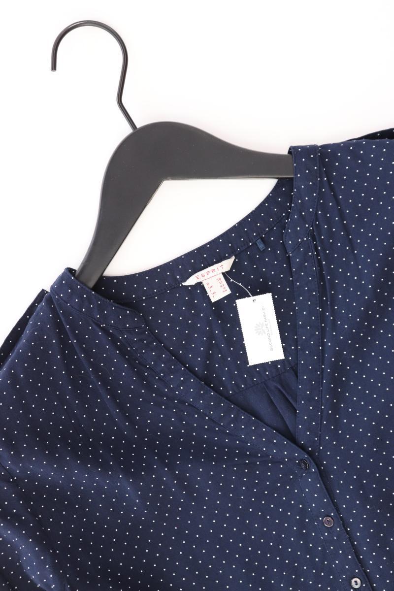 Esprit Langarmbluse Gr. 38 blau aus Viskose