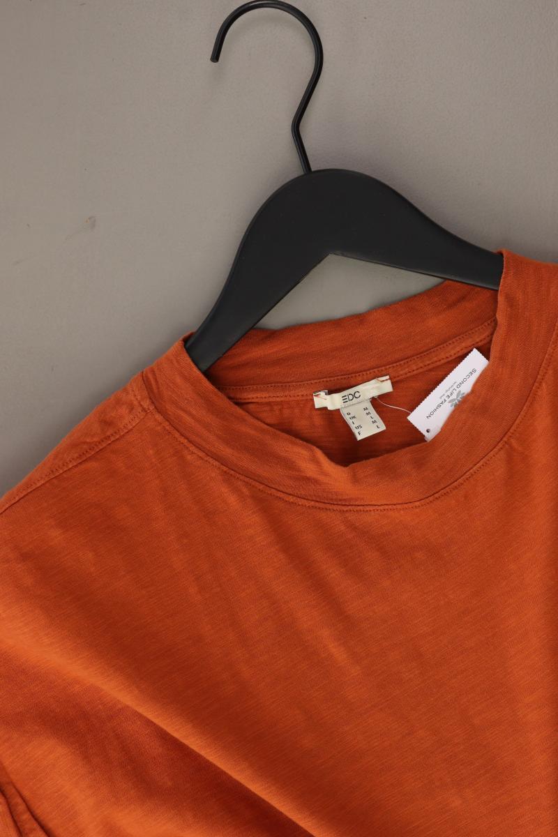 edc by Esprit T-Shirt Gr. M Kurzarm orange aus Baumwolle