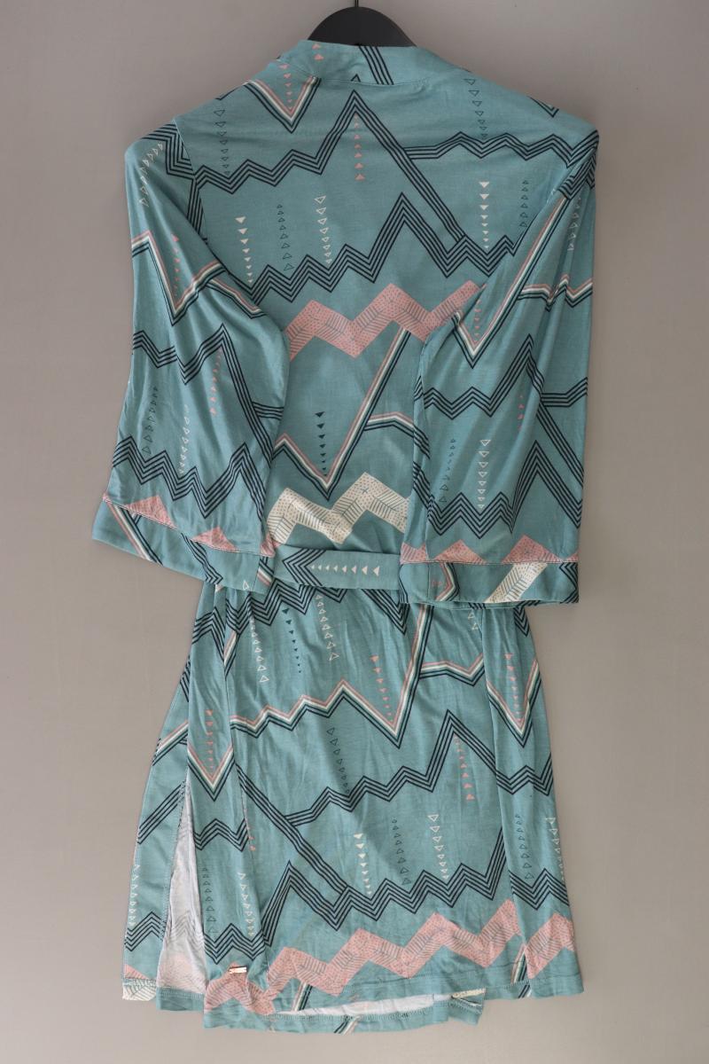 Lascana Wickelkleid Gr. 36/38 geometrisches Muster 3/4 Ärmel blau aus Viskose