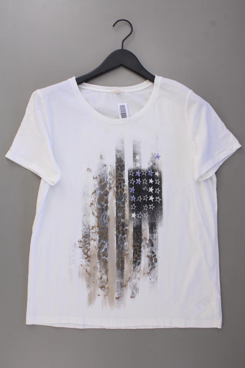 Esprit Printshirt Gr. XXL Kurzarm weiß aus Baumwolle