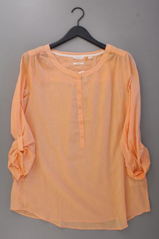 Esprit Classic Bluse Gr. 44 neuwertig 3/4 Ärmel orange aus Baumwolle