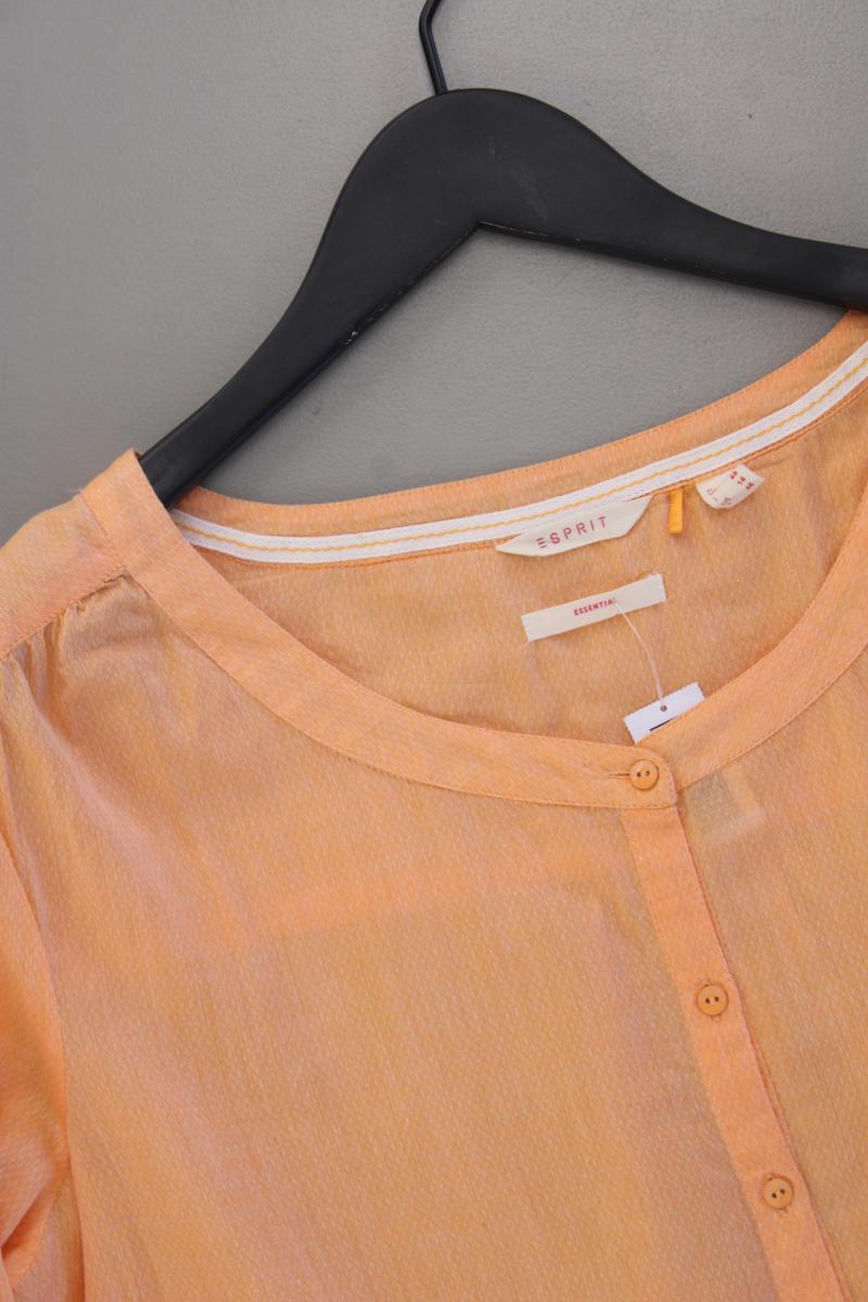 Esprit Classic Bluse Gr. 44 neuwertig 3/4 Ärmel orange aus Baumwolle