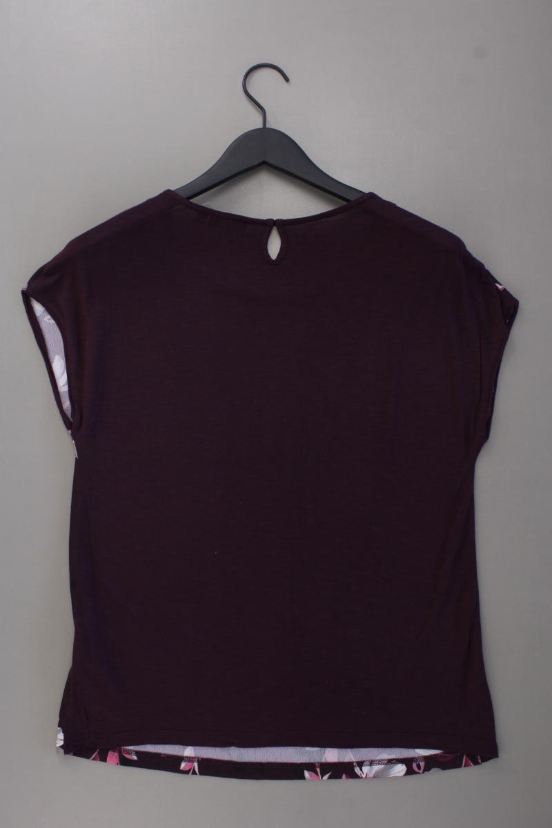 Sure Kurzarmbluse Gr. S mit Blumenmuster lila aus Polyester