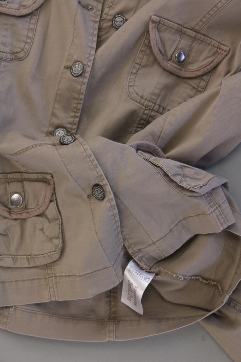Laura Scott Übergangsjacke Gr. 40 braun aus Baumwolle