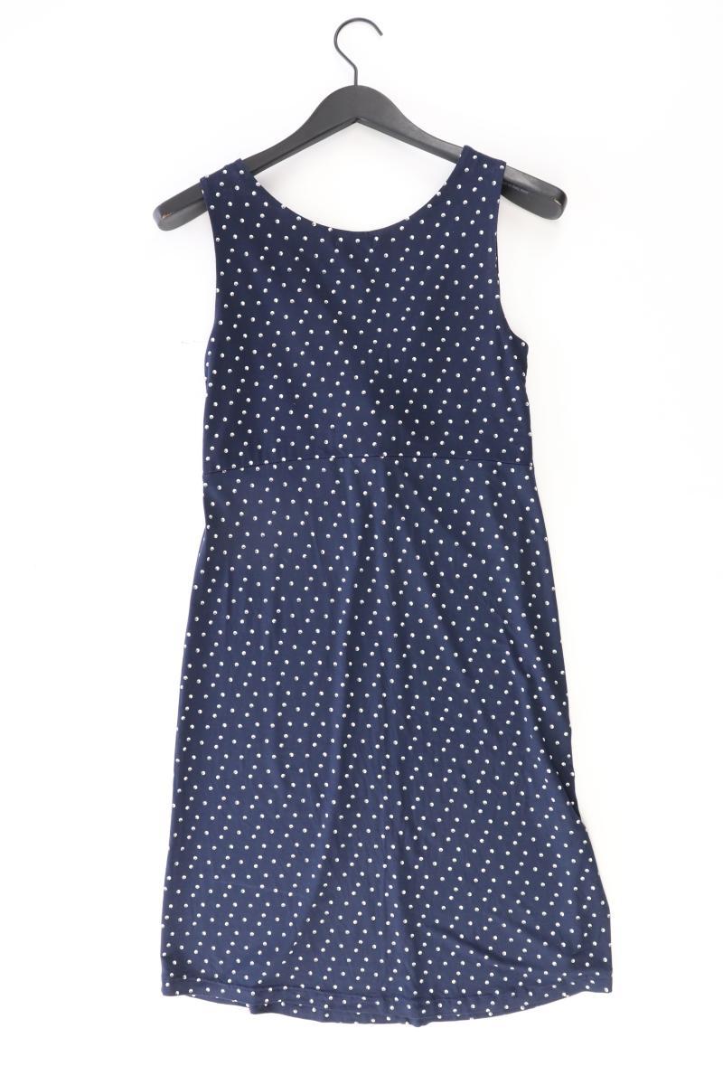 Tom Tailor Jerseykleid Gr. 38 gepunktet Kurzarm blau aus Viskose