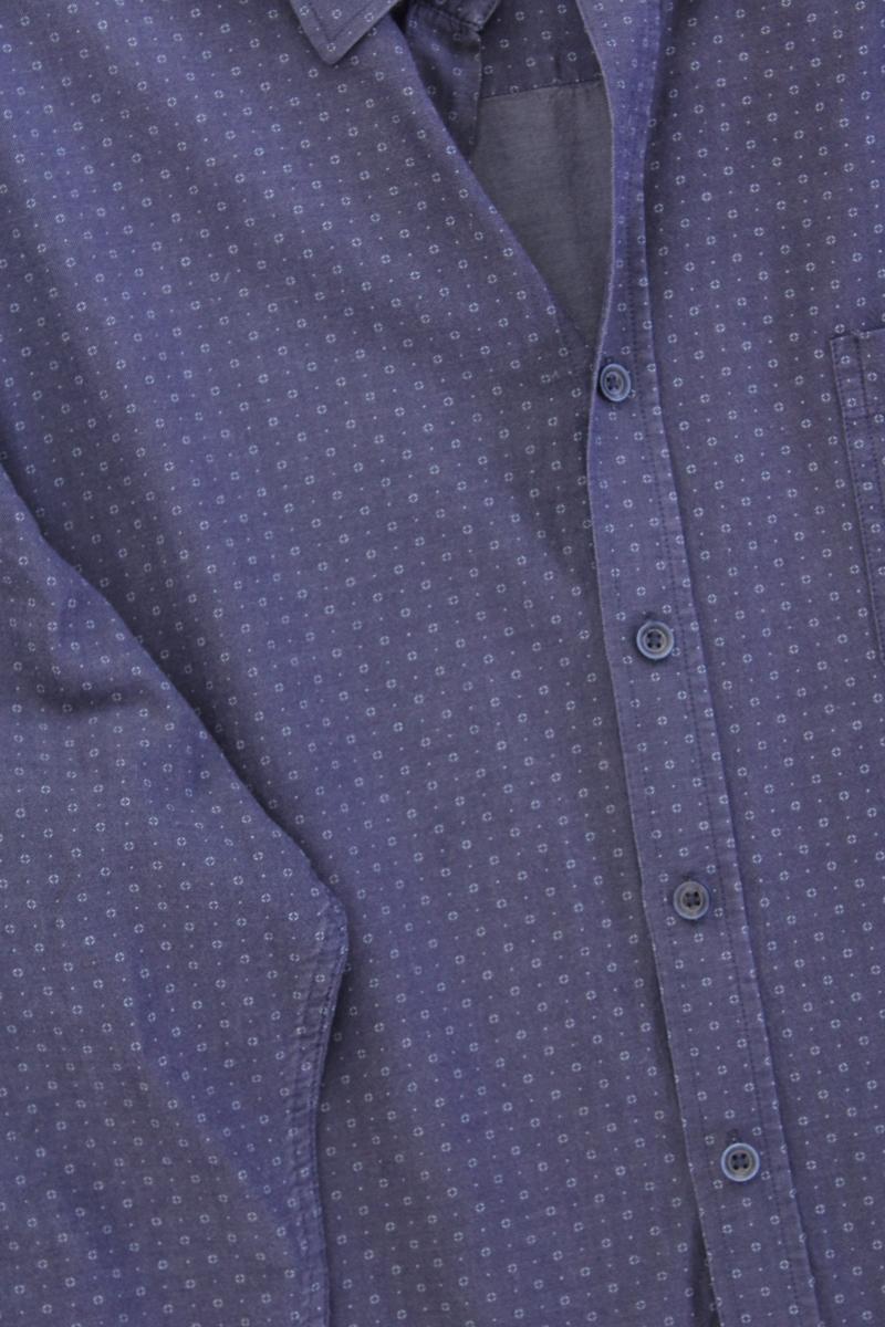Bexleys Langarmhemd für Herren Gr. Hemdgröße 45/46 blau aus Baumwolle