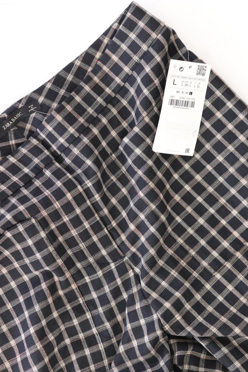 Zara Stoffhose Gr. L kariert neu mit Etikett grau aus Polyester