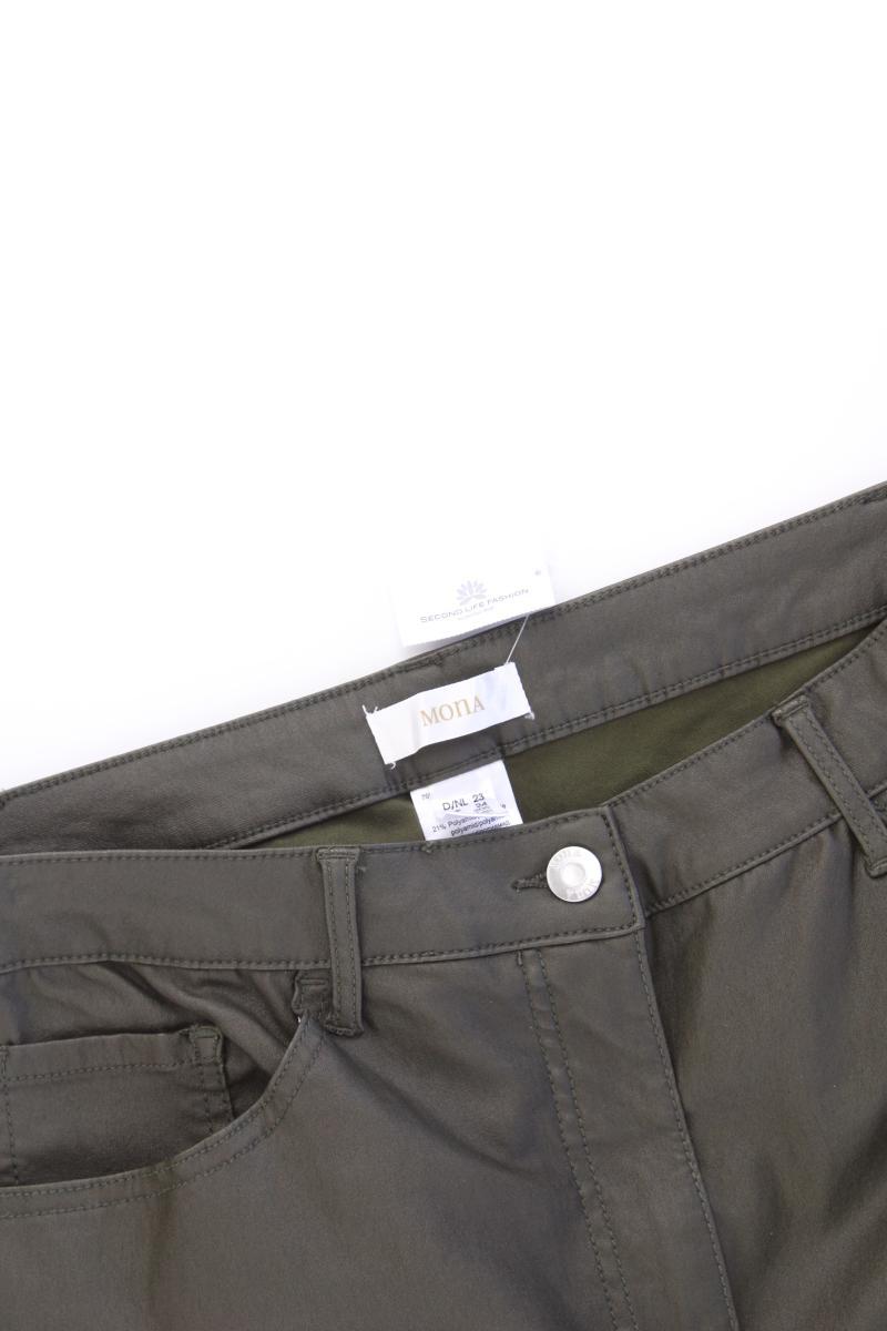 Mona Five-Pocket-Hose Gr. Kurzgröße 23 neuwertig olivgrün aus Viskose