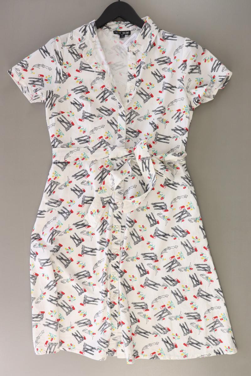 Pretty Vacant Kurzarmkleid Gr. S mit Gürtel weiß aus Baumwolle